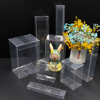 Boîte de présentation carrée pliable en plastique transparent pour figurines en vinyle, extra épaisse, résistante aux rayures, avec languette de verrouillage