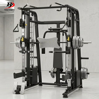 Máquina Smith Multifuncional Comercial con Sistema de Poleas y Cables Cruzados para Entrenamiento de Fuerza CE YR-H004