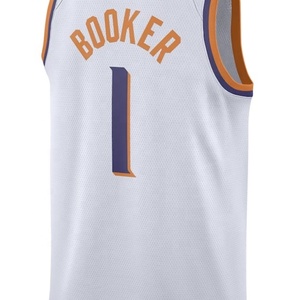 Prêt à expédier <span class=keywords><strong>Phoenix</strong></span> Devin Booker 2023 nouveau <span class=keywords><strong>maillot</strong></span> de basket-ball cousu blanc de meilleure qualité - Product Image 1