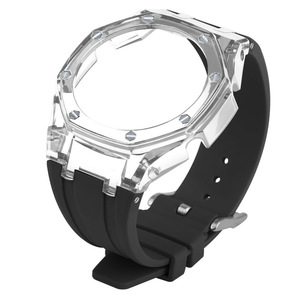 Kit de Modificación Compatible con <span class=keywords><strong>Casio</strong></span> GM-2100 / GA-2100 / GMA-S2100, Estilo AP, Carcasa Transparente Glaciar con Correa de Silicona - Product Image 3