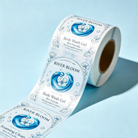 Étiquettes autocollantes en vinyle imperméables imprimées sur mesure, étiquettes adhésives privées pour flacons de cosmétiques et de shampooings