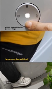 Nhà vệ sinh thông minh nhà vệ sinh chân đá cảm ứng lần lượt cảm biến tự động lật nhà vệ sinh mà không có áp lực nước giới hạn nhiệt ngay lập tức - Product Image 6