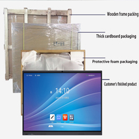 Pizarra Interactiva Inteligente ZDHQ de 98-115 Pulgadas, 4k LCD, Táctil de 20 Puntos, WiFi/Ethernet, para Entrenadores de Fútbol, Planificación Táctica, Reuniones con Jugadores