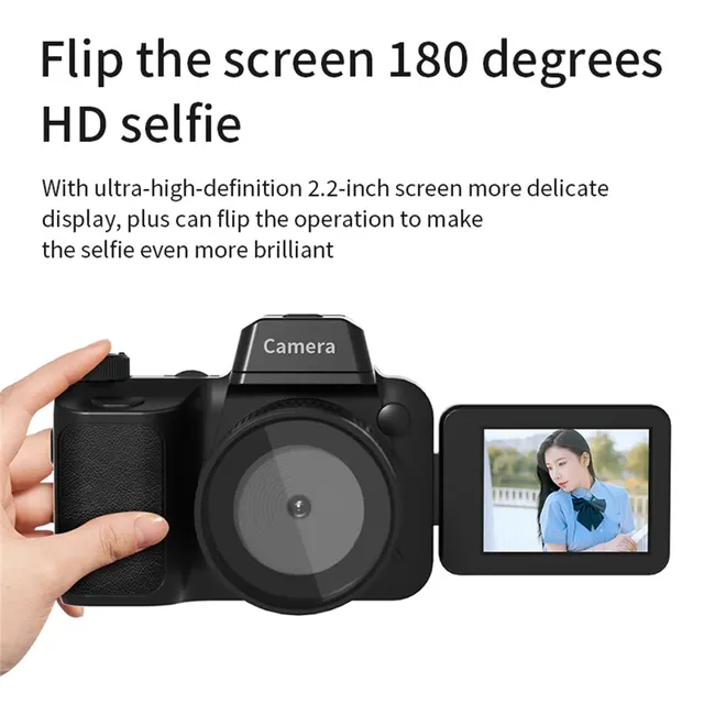 Y5000 WIFI Digital SLR Camera 4K HD 50MP Camcorder 16X Zoom Anti-shake Autofocus Monocular Telescope Folding Screen Displacement