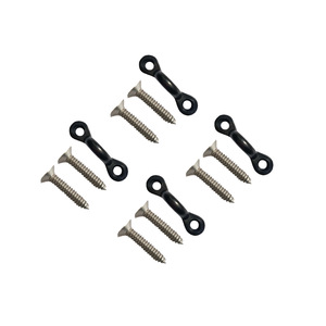 Clips para Cables Metálicos de 10 mm, Pernos de Ojo Negros con Tornillos para Aplicaciones en Cubiertas de Barcos al Aire Libre - Product Image 1