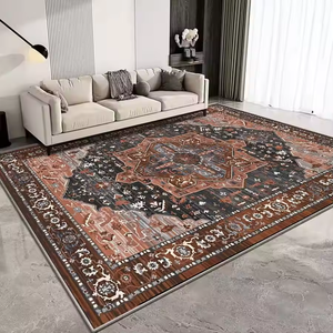 Alfombra de Estilo Persa Antideslizante, Alfombra Grande para Sala de Estar, Alfombra <span class=keywords><strong>Oriental</strong></span> con Estampado Floral Vintage para Dormitorio, Comedor - Product Image 5