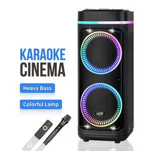 Altavoz Inalámbrico Bluetooth para Exteriores NDR-2807, Doble Woofer de 8 Pulgadas, Alta Potencia, Ideal para Karaoke y Fiestas - Product Image 1