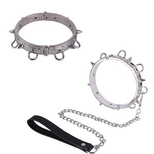 FX-XQ9003 Fang di ferro pesante collare Bondage per ruoli dominanti e sottomessi, regolabile e confortevole - Product Image 1