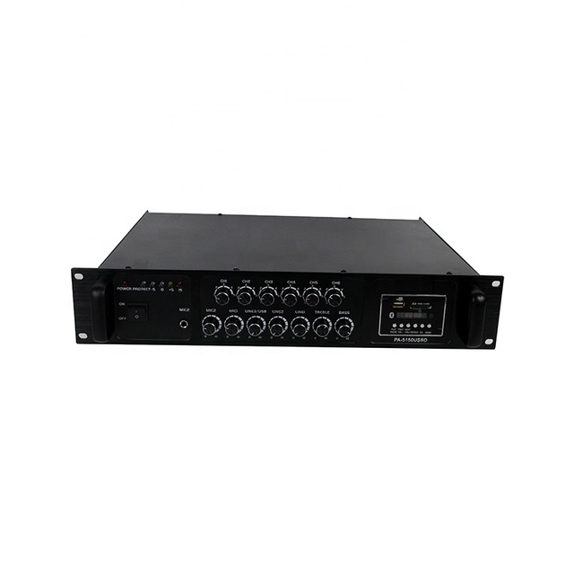 500W 6 Zone Mixer Power Amplifier with Independent Volume Controllers/USB