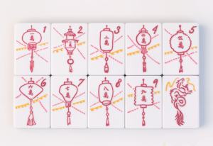 Cadeau de luxe pour la fête des mères : 160 tuiles de <span class=keywords><strong>mahjong</strong></span> américaines, design vert nacré, tuiles en acrylique portables pour le divertissement, élégantes - Product Image 4