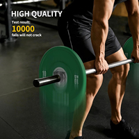 Juego de Discos de Pesas Calibrados para Barra Olímpica EIGFOH WP002 de Hierro Fundido de 11/22/33/44/55 LBS, Coloridos, Universales para Gimnasio