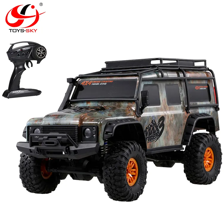 Camión todoterreno teledirigido rc rock crawler 2,4 4x4, camión de escalada grande con control remoto, 20 km/h, escala completa, HB-ZP1002, 1/10G, 4WD