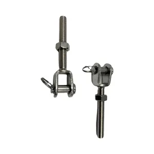 Stainless Steel Turnbuckle, Stainless Steel Closed Body Jaw Turnbuckle Rigging Screw Jaw for Adjusting Tension On Ropes, Cables