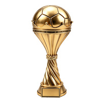 Trofeo de Fútbol de Resina Grande al por Mayor, Chapado en Oro, Plata y Bronce, Copa de Campeón de Fútbol Personalizada para Campeonato de Liga, de Fábrica