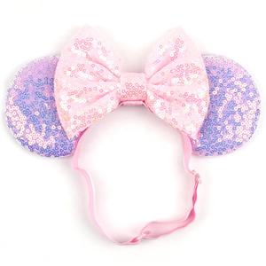 Chic Mouse <span class=keywords><strong>orecchie</strong></span> regolabili fascia elastica per adulti e bambini con fiocco in Nylon Hairband Festival festa Cosplay per capelli accessori per capelli - Product Image 4
