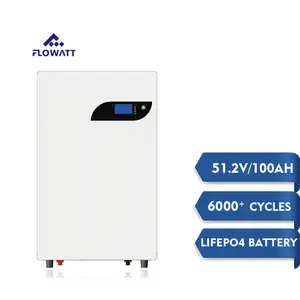 फ़्लोवाट हॉट सेल 51.2V 200Ah वॉल माउंटेड लिथियम आयन बैटरी 10KWh 10.24KWh ऊर्जा भंडारण लिथियम आयन बैटरी