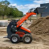 Mini-chargeuse compacte sur pneus à vendre pour la ferme, le jardin et la construction