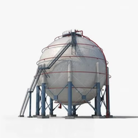Tanque Esférico de GLP de Alta Presión de 2000-10000m³ con Certificación ASME Sección VIII Div.2, Diseño de 1.77MPa, Fabricación en Planta de Acero al Carbono