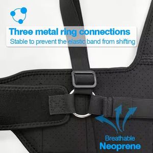 Funda táctica universal ajustable de neopreno para el pecho y axila con bolsa para teléfono celular, funda oculta para pistola de hombro - Product Image 5