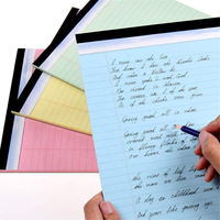 Bloc-notes légal coloré large règle 8.5x11.75 épaisseur 20lb papier coloré 40 feuilles perforé bloc-notes robuste