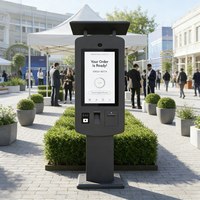 Kiosque de paiement numérique en libre-service Sinmar pour l'extérieur, machine intelligente pour la vente au détail, kiosques de commande en libre-service résistants aux intempéries