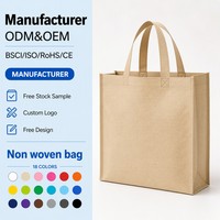 Sac fourre-tout personnalisé en RPET recyclé non tissé, écologique, durable, laminé, imperméable, réutilisable pour les courses quotidiennes