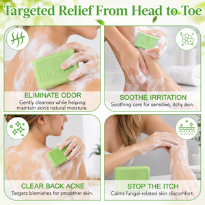 สบู่ก้อนวีแกน 120 กรัม ยี่ห้อ Ikzee Private Label สบู่ทีทรีออยล์ผสมเฮเซล สำหรับ<span class=keywords><strong>รักษา</strong></span>โรคผิวหนังอักเสบ กลากเกลื้อน และโรค<span class=keywords><strong>รักษา</strong></span>ตัวด้วยเหงื่อ - Product Image 5
