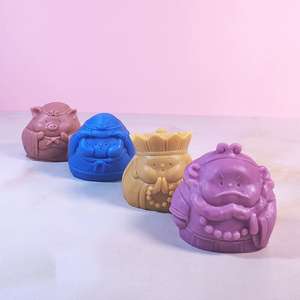 M42528 الكتب المقدسة غربا الماجستير والتدرب أربعة أشخاص الديكور الداخلي المنزل الجبس شمعة قالب سيليكون - Product Image 3