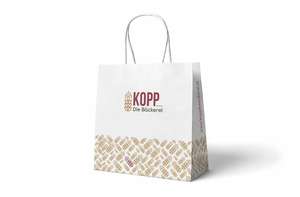 ถุงช้อปปิ้งกระดาษคราฟท์สีขาวพิมพ์แบบกำหนดเองมีด้ามจับแบบบิดเหมาะสำหรับบรรจุภัณฑ์ที่ใช้ซ้ำได้และเป็นมิตรต่อสิ่งแวดล้อม - Product Image 4