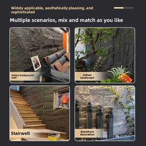 Revêtement mural en pierre PU légère, pierre culturelle, pierre artificielle à effet d'eau, briques murales intérieures en forme de champignon pour villa - Product Image 3