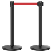 Poteau de guidage rétractable avec bande pour la gestion des files d'attente en hôtels, banques et événements, barrière de contrôle de foule pour piétons