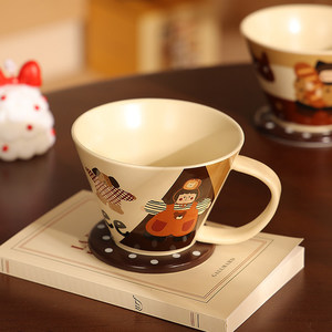 แก้วกาแฟลายการ์ตูนน่ารัก ดีไซน์สวยงาม ใช้สำหรับกาแฟและน้ำ เซรามิก เหมาะสำหรับมื้อเช้า คุณภาพดี บรรจุในกล่องของขวัญสวยงาม - Product Image 4