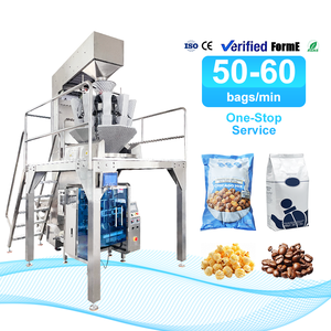 เครื่องบรรจุภัณฑ์แนวตั้งอัตโนมัติความเร็วสูงความแม่นยำสูงสำหรับบรรจุข้าวโพดคั่ว เมล็ดกาแฟ และเม็ดธัญพืช - Product Image 1