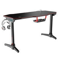 Table de Gaming Pro pour ordinateur de bureau, avec éclairage LED, support de gobelet et casque, nouvelle collection