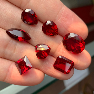 Pierres précieuses de laboratoire de forme fantaisie pierre Rubi en vrac laboratoire cultivé Pigeon sang rouge rubis pierre rubis prix par carat - Product Image 2
