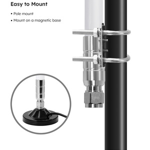 เสาอากาศไวไฟไฟเบอร์กลาสสีขาวสำหรับภายนอกอาคาร 5dBi 2.4GHz 5.8GHz แบบดูอัลแบนด์ สำหรับสถานีฐาน ครอบคลุมสัญญาณ พร้อมชุดติดตั้ง - Product Image 4