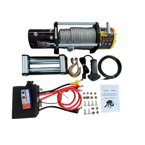 Treuil <span class=keywords><strong>électrique</strong></span> à prix abordable avec câble synthétique, étanche, télécommande sans fil pour récupération de véhicules 4x4 tout-terrain - Product Image 1