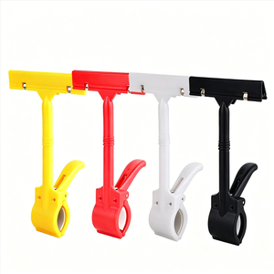 Support de prix publicitaire POP réglable en plastique, design moderne et portable pour supermarché, avec clip mécanique transparent - Product Image 3