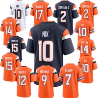 Grosir Denver Stitched Berkualitas Tinggi # 7 Elway # 10 Nix # 2Surtain II # 14 Sutton # 15 Bonitto # 17 Jersey Sepak Bola Amerika Waddle