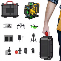 4D 16 lignes 360 °   Niveau laser vert, niveau laser auto-nivelant rechargeable pour la construction et la pose de carrelage