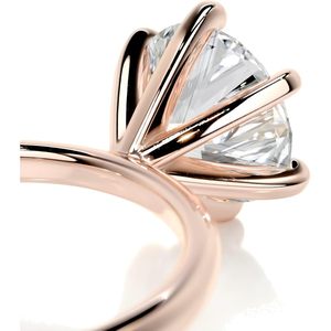 Bague de fiançailles ronde en diamant Kesari cultivé en laboratoire, certifiée IGI, bijoux en argent pour femmes - Product Image 3