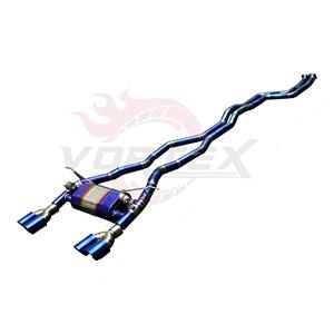 ระบบท่อไอเสียแบบวาล์ว Vortex Bolt-On สีน้ำเงินไทเทเนียมสำหรับ BMW M3 F80 M4 ชุดแต่งเพิ่มสมรรถนะจากโรงงานผู้ผลิตขายส่ง - Product Image 3
