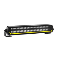 Nouvelle barre lumineuse LED en aluminium moulé sous pression de 36 cm, noire, droite, bicolore blanc et ambre, tout-terrain, 120 W, 6696 lm