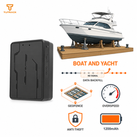 Traceur GPS sans fil 4G LTE portable pour bateaux et yachts, 1200 mAh, avec géolocalisation, alerte de vibration, détection d'excès de vitesse, surveillance des zones aveugles et remplissage des données, antivol
