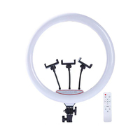 Lampe annulaire LED portable professionnelle de 18 pouces pour téléphone portable avec trépied, éclairage d'appoint pour photographie, Aro de Luz
