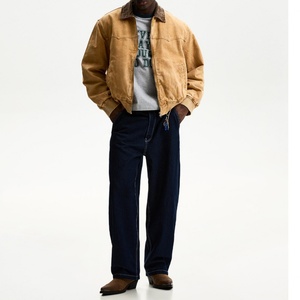 Custom Men <b>Jackets</b> Casual Streetwear Heavy Canvas <b>Jacket</b> Cotton Blank Zip up Vintage <b>Worker</b> <b>Jacket</b> for Men - Product Image 4