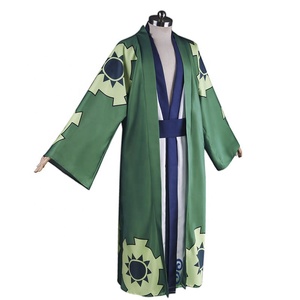 Toda la serie Anime <span class=keywords><strong>Roronoa</strong></span> <span class=keywords><strong>Zoro</strong></span> <span class=keywords><strong>Cosplay</strong></span> disfraz uniforme verde abrigo cinturón pantalones cabeza bufanda <span class=keywords><strong>Roronoa</strong></span> <span class=keywords><strong>Zoro</strong></span> peluca pendientes Halloween - Product Image 2