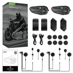 Casco de motocicleta <span class=keywords><strong>EJEAS</strong></span> Q8 con intercomunicador FM para 6 pilotos Full Duplex MESH Bluetooth Moto Casco Material ABS - Product Image 2