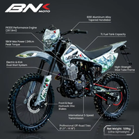 Moto tout-terrain à essence 300cc 4 temps PR300 18kW Réservoir de carburant de 7L 5ème vitesse 310mm de garde au sol Enduro Motocross Moto de course hors route