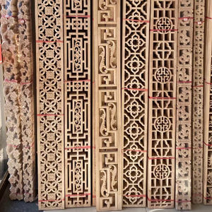 Garniture décorative en bois massif sculpté Moulure intérieure en bois Moulures sculptées tibétaines - Product Image 1